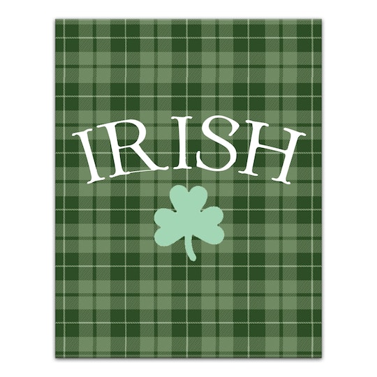 Irish Clover Green 11" x 14" Canvas Wall Art